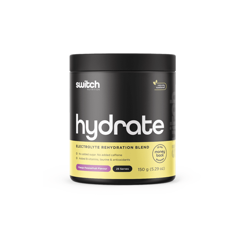 Switch nutrition hydrate switch tub 25 serves mango passionfruit