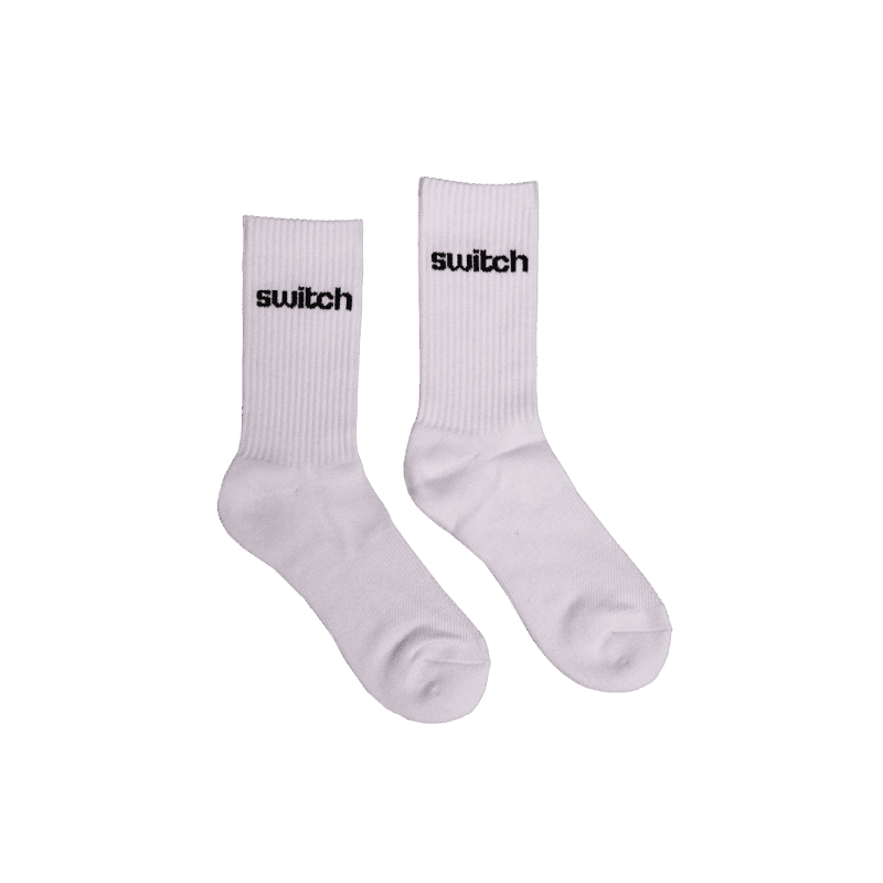 Switch nutrition signature crew white socks