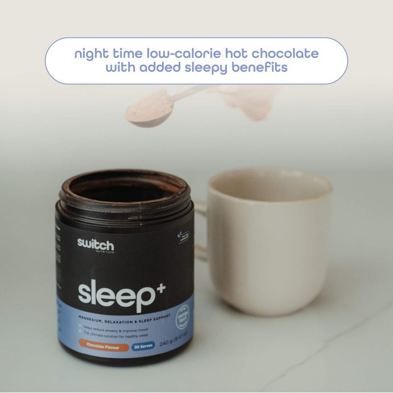 switch nutrition sleep chocolate flavour hot in mug